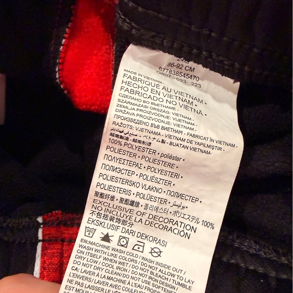 Nike Therma-Fit Toddler Zip Hooded Jacket and Pants Set 24M Red Black - Picture 6 of 6